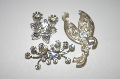 **Set Of 3 Silver Tone Pins