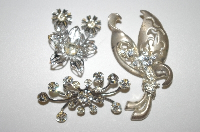 **Set Of 3 Silver Tone Pins