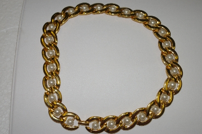+MBA #S4-202  Napier Gold Toned Faux Pearl Necklace