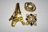**Set Of Three Gold Plated Pins