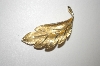 +MBA #S4-297  Designer BSK Gold Tone Leaf Pin