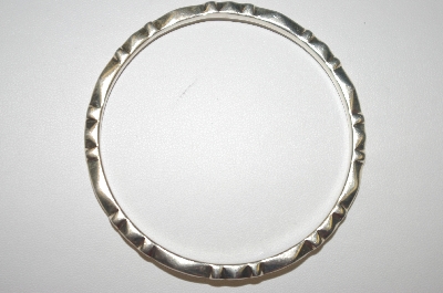 +MBA #S4-209  Vintage Heavy Silver Bangle Bracelet
