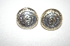 +MBA #S4-144  "Made In West Germany Two Tone Clip Style Earrings