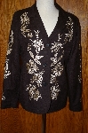 +MBA #25-162  "Victor Costa Black Rayon Embroidered Jacket