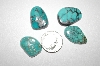+MBA #20-522   4 Fancy Cut & Polished Blue Green Turquoise Stones