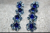 +Made In Austria Blue Crystal Flower Earrings