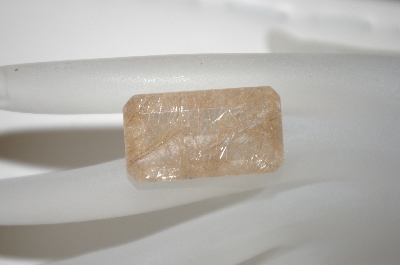 +MBA #23-171   "Elongated Emerald Cut Rutilated Quartz Gemstone