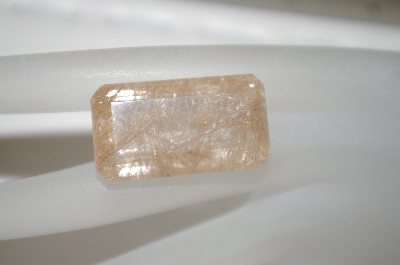 +MBA #23-171   "Elongated Emerald Cut Rutilated Quartz Gemstone