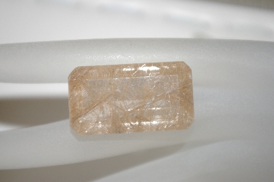 +MBA #23-171   "Elongated Emerald Cut Rutilated Quartz Gemstone