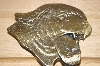 Solid Brass Mountain Lion Belt Buckle