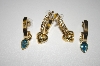 +MBA #23-521  "Avon"  2 Pairs Gold Plated Hoops With Charms