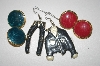 +MBA #23-551  3 Pairs Enameled Pierced Earrings