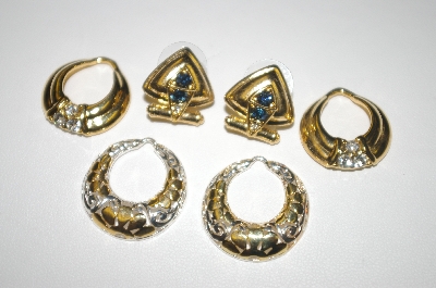 +MBA #23-525  Nolan Miller Interchangable Pierced Earrings