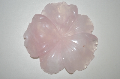 +MBA #23-012   "Hand Cut, Polished & Carved Large Rose Quartz Flower