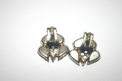 +MBA #23-271  Garne Purple Rhinestone Clip Style earrings