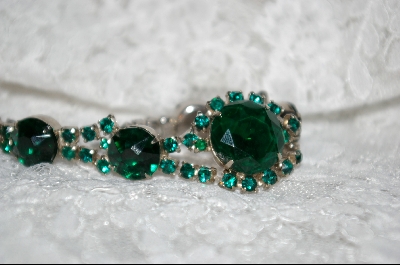 +  Emerald Green Rhinestone Bracelet