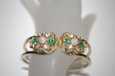 +MBA #23-300  "Set Gold Plated Bangle & Screw Back Earrings