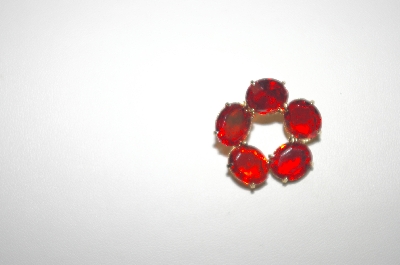 **Small Acrylic Orange Stone Pin