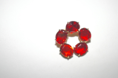 **Small Acrylic Orange Stone Pin