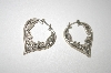 +MBA #23-562  Fancy Sterling Carved Heart Earrings