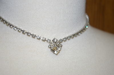 +MBA #23-261  "Vintage 14" Clear Crystal Rhinestone  Choker"