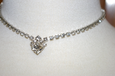 +MBA #23-261  "Vintage 14" Clear Crystal Rhinestone  Choker"