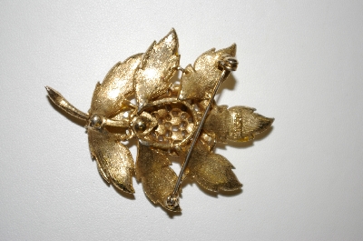 +MBA #25-466  "Lisner Gold Tone AB Crystal Pin