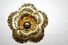+MBA #25-465  Vintage Gold Tone Flower Clip