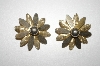 +MBA #25-515  Sarah Coventry Gold Tone Flower Clip Ons