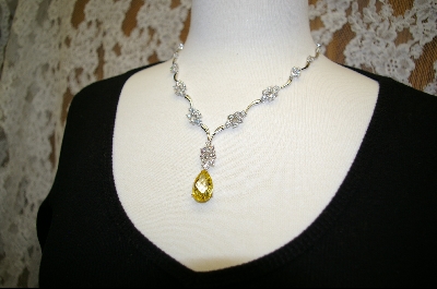 +  "Charles Winston Canary Briolette Cut Fancy Cz Necklace