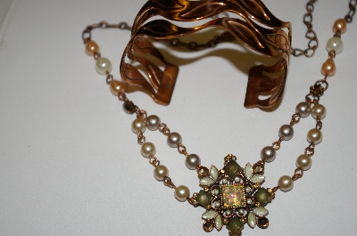 +MBA #25-529  Copper (2) Pieces Of Vintage Signed Jewelry