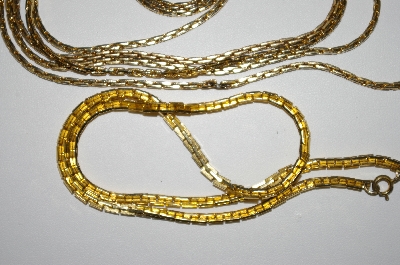 +MBA #25-536  "Set Of 4 Vintage Gold Plated Chains