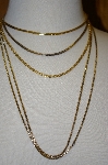 +MBA #25-536  "Set Of 4 Vintage Gold Plated Chains