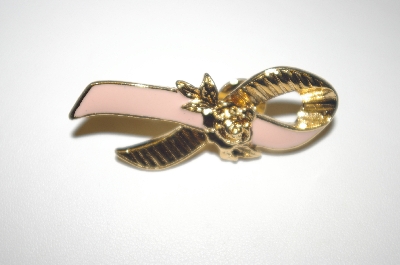 +MBA #S4-231  Avon Pink Enameled Ribbion Pin