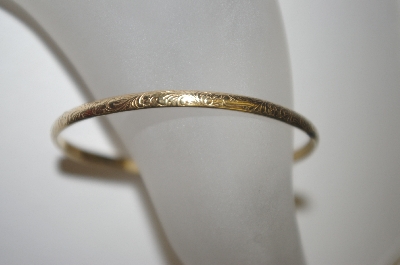 +MBA #S4-223  Vintage Designer Stamped Bangle