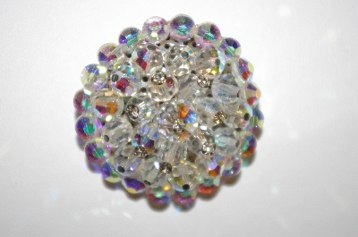 +MBA #25-773  Vintage Round AB Crystal Pin