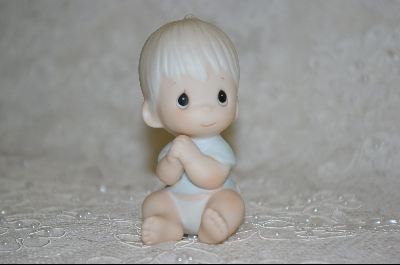 +MBA #PM    "Precious Moments 1983 Sitting Baby Figurine With Hands Together"