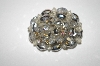 +MBA #25-598  Vintage Silver AB Crystal Bead Pin