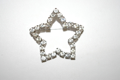 +MBA #25-680  Avon Clear Rhinestone Star Pin