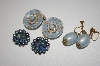 +MBA #25-629  3 Pairs Of Vintage "Blue" Earrings