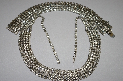 +MBA #25-575  "Vintage Clear Rhinestone 18" Necklace  & Bracelet Set