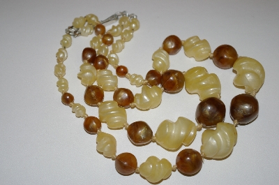 +MBA #25-578  Vintage Made In Germany Acrylic Bead Necklace
