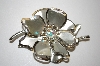 +MBA #25-760  Vintage Silver Tone Flower Pin