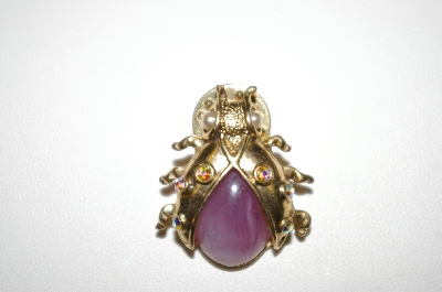 +MBA #25-283   Ballou Gold Tone Bug Pin