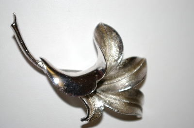 +MBA #25-313  Coro Silver Tone Flower Pin