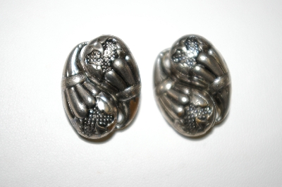 +MBA #25-408  Vintage Silver Tone Clip On Earrings
