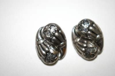+MBA #25-408  Vintage Silver Tone Clip On Earrings