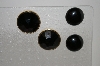 +MBA #6-1392   2 Pairs Vintage Black Stone Earrings