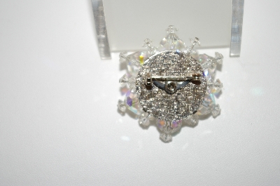 +MBA #6-1265  Vintage Silver Tone Crystal Pin