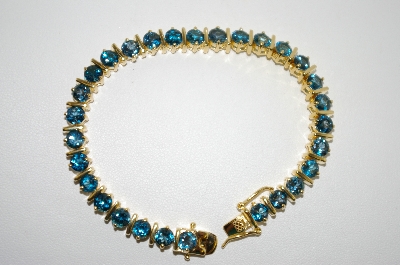 +MBA #6-1452  "18K Vermeil London Blue Topaz Bracelet